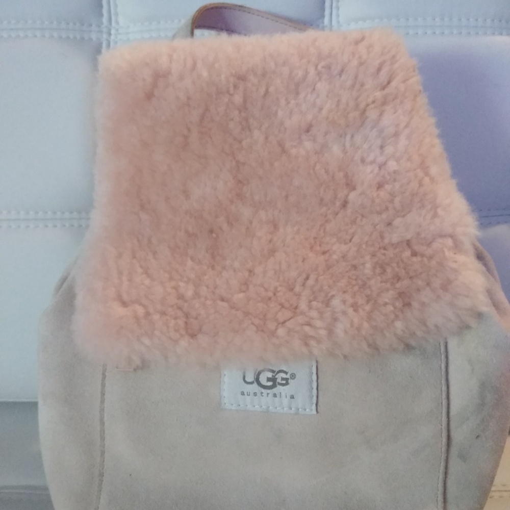 UGG Backpack Purse in pale pink suede